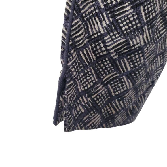 Cartonnier Geometric Woven Print Charlie Cropped Ankle Trouser Pants Blue Size 2 - Picture 11 of 12